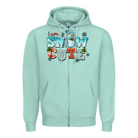 Seafoam i am snow cute Zipper Hoodie - CowGirlArtShop