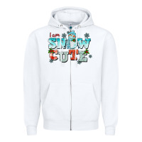 White i am snow cute Zipper Hoodie - CowGirlArtShop