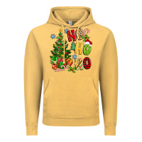 Vintage Mustard ho ho ho christmas Vintage Hoodie - MaliasSmallBusiness