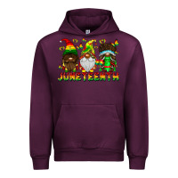 Mauve Wine June Teenth Gnomes Urban Hoodie - CowhideDigitalArt