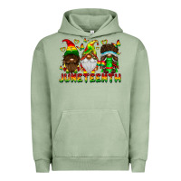 Pigment Oil Green June Teenth Gnomes Urban Hoodie - CowhideDigitalArt