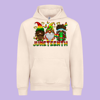 June Teenth Gnomes Urban Hoodie Designed By Cowhidedigitalart