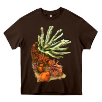 Chocolate Brown Coral Reef Heavy Core Tee - LillyAllenDesigns