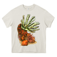 Cream Coral Reef Heavy Core Tee - LillyAllenDesigns