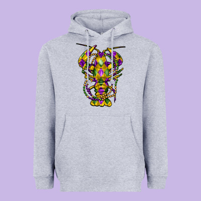 Mardi Gras Crawfish Heavyweight Hoodie Designed By Fadigitalartstudio