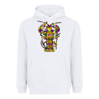White mardi gras crawfish Heavyweight Hoodie - FaDigitalArtStudio