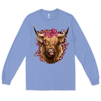Colony Blue Highland cow Long Sleeve Tee - Bettercallsaul