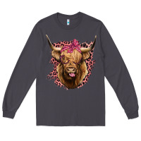 Smoke Highland cow Long Sleeve Tee - Bettercallsaul
