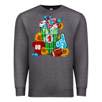 Charcoal Heather Football Frappe Premium Sweatshirt - FaDigitalArtStudio