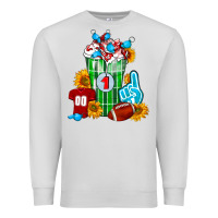 Dove Grey Football Frappe Premium Sweatshirt - FaDigitalArtStudio