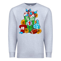 Heather Grey Football Frappe Premium Sweatshirt - FaDigitalArtStudio
