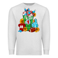 Oatmeal Heather Football Frappe Premium Sweatshirt - FaDigitalArtStudio
