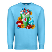 Ocean Blue Football Frappe Premium Sweatshirt - FaDigitalArtStudio
