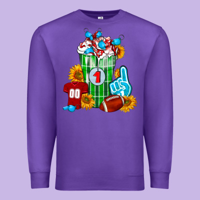 Football Frappe Premium Sweatshirt Designed By Fadigitalartstudio