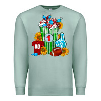 Seafoam Football Frappe Premium Sweatshirt - FaDigitalArtStudio