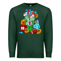 Sports Green Football Frappe Premium Sweatshirt - FaDigitalArtStudio