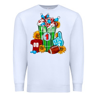 White Football Frappe Premium Sweatshirt - FaDigitalArtStudio