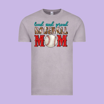 Loud And Proud Baseball Mom Vintage Tee Designed By Bundleandbundleshop