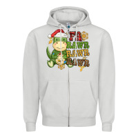 Dove Grey watercolor t rex fa rawr rawr rawr christmas Zipper Hoodie - CowGirlArtShop