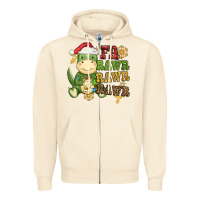Sandshell watercolor t rex fa rawr rawr rawr christmas Zipper Hoodie - CowGirlArtShop