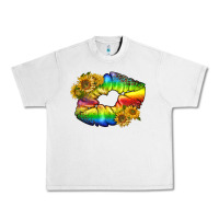 Lunar Rock Lgbtq Pride Rainbow Lips Urban Heavy Tee - BundleAndBundleShop