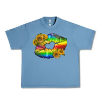 Pebble Blue Lgbtq Pride Rainbow Lips Urban Heavy Tee - BundleAndBundleShop