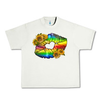 Pistachio Lgbtq Pride Rainbow Lips Urban Heavy Tee - BundleAndBundleShop