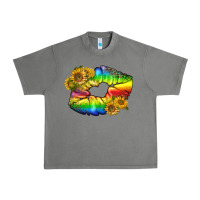Tornado Lgbtq Pride Rainbow Lips Urban Heavy Tee - BundleAndBundleShop