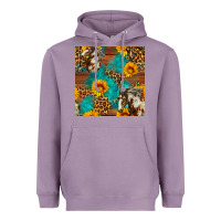 Lavender western horse and sunflower seamless pattern Heavyweight Hoodie - FaDigitalArtStudio
