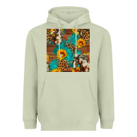 Matcha western horse and sunflower seamless pattern Heavyweight Hoodie - FaDigitalArtStudio