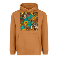 Western Horse And Sunflower Seamless Pattern Heavyweight Hoodie | Teevron