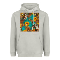 Moon Dust western horse and sunflower seamless pattern Heavyweight Hoodie - FaDigitalArtStudio