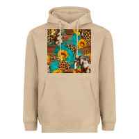 Mushroom western horse and sunflower seamless pattern Heavyweight Hoodie - FaDigitalArtStudio