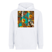 White western horse and sunflower seamless pattern Heavyweight Hoodie - FaDigitalArtStudio