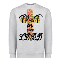 Heather Grey Trust In The Lord Heavyweight Sweatshirt - Bettercallsaul