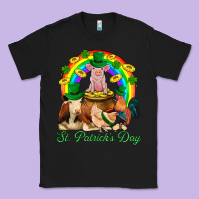 St. Patrick's Day Farm Animal Png Classic Tee Designed By Bundleandbundleshop