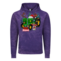 Cloud Purple farm tractor christmas Vintage Hoodie - MaliasSmallBusiness