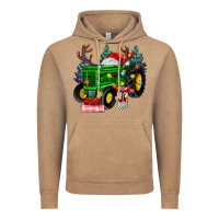 Vintage Coffee farm tractor christmas Vintage Hoodie - MaliasSmallBusiness