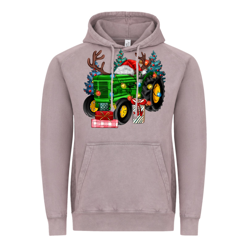 Farm Tractor Christmas Vintage Hoodie by MaliasSmallBusiness | Teevron