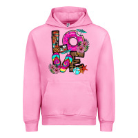 Fuchsia Pink Love Summer Urban Hoodie - CowhideDigitalArt
