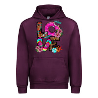 Mauve Wine Love Summer Urban Hoodie - CowhideDigitalArt