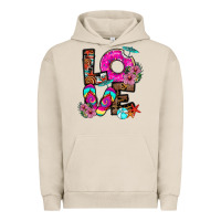 Pigment French Oak Love Summer Urban Hoodie - CowhideDigitalArt
