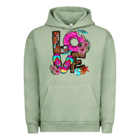 Pigment Oil Green Love Summer Urban Hoodie - CowhideDigitalArt