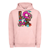 Pigment Salmon Love Summer Urban Hoodie - CowhideDigitalArt