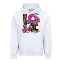 White Love Summer Urban Hoodie - CowhideDigitalArt