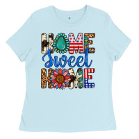 Baby Blue Home Sweet Home Ladies Tee - LillyAllenDesigns