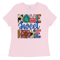 Bubblegum Pink Home Sweet Home Ladies Tee - LillyAllenDesigns