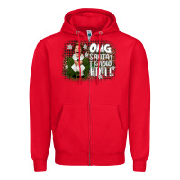 Red the elf omg santa Zipper Hoodie - CowGirlArtShop