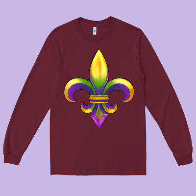 Mardi Gras Long Sleeve Tee Designed By Ranaportraitstore