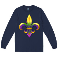 Navy mardi gras Long Sleeve Tee - RanaPortraitStore